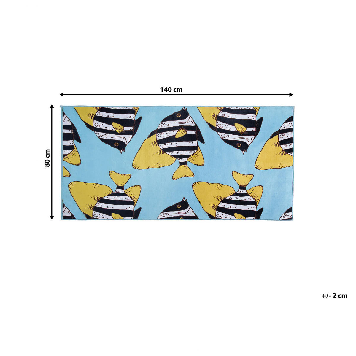 KURZFLOR-KINDERTEPPICH Fizme 140/80 cm - Blau, Kunststoff (80/140cm) - Beliani