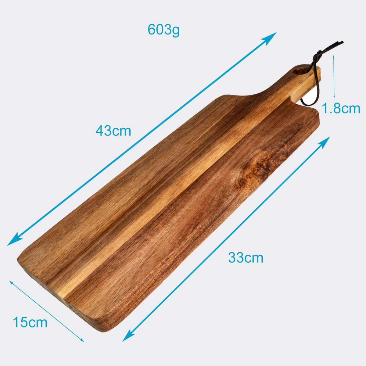 SCHNEIDEBRETT aus Holz - Braun, Holz (15/43cm) - Intirilife