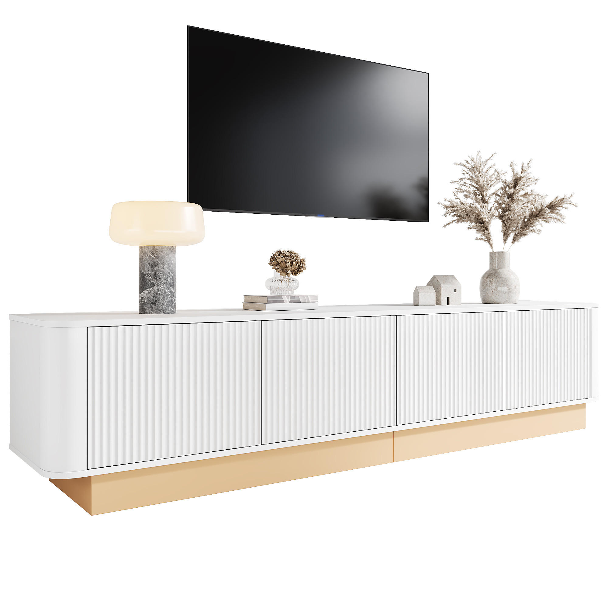 COMODA TV 200cm Riluri Lux 4 Usi MDF
