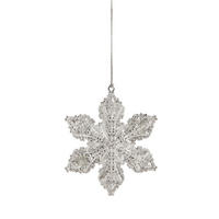 WEIHNACHTSDEKO Hängend LUMI, 2 x 7 cm, Silber, Christbaumschmuck, Weihnachtsbaumdekoration, Christmas, Xmas - Silberfarben, Kunststoff (7/2/7cm) - home&you