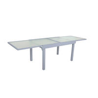 GARTENTISCH Adam 135 cm Ausziehtisch - Grau, Metall (90/135/75cm) - DELUKE