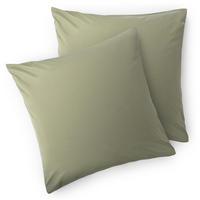 KISSENBEZUG Agneta 60/60 cm, 2er-Set, 100% Baumwolle, Olivgrün - Olivgrün, Textil (60/60cm) - Blumtal