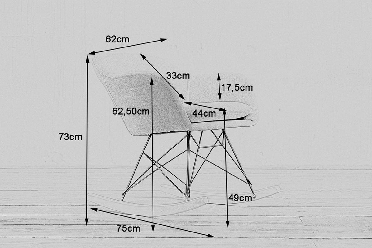 SCHAUKELSTUHL STELLA Braun Webstoff - Braun, Textil (62/73/75cm) - KAWOLA