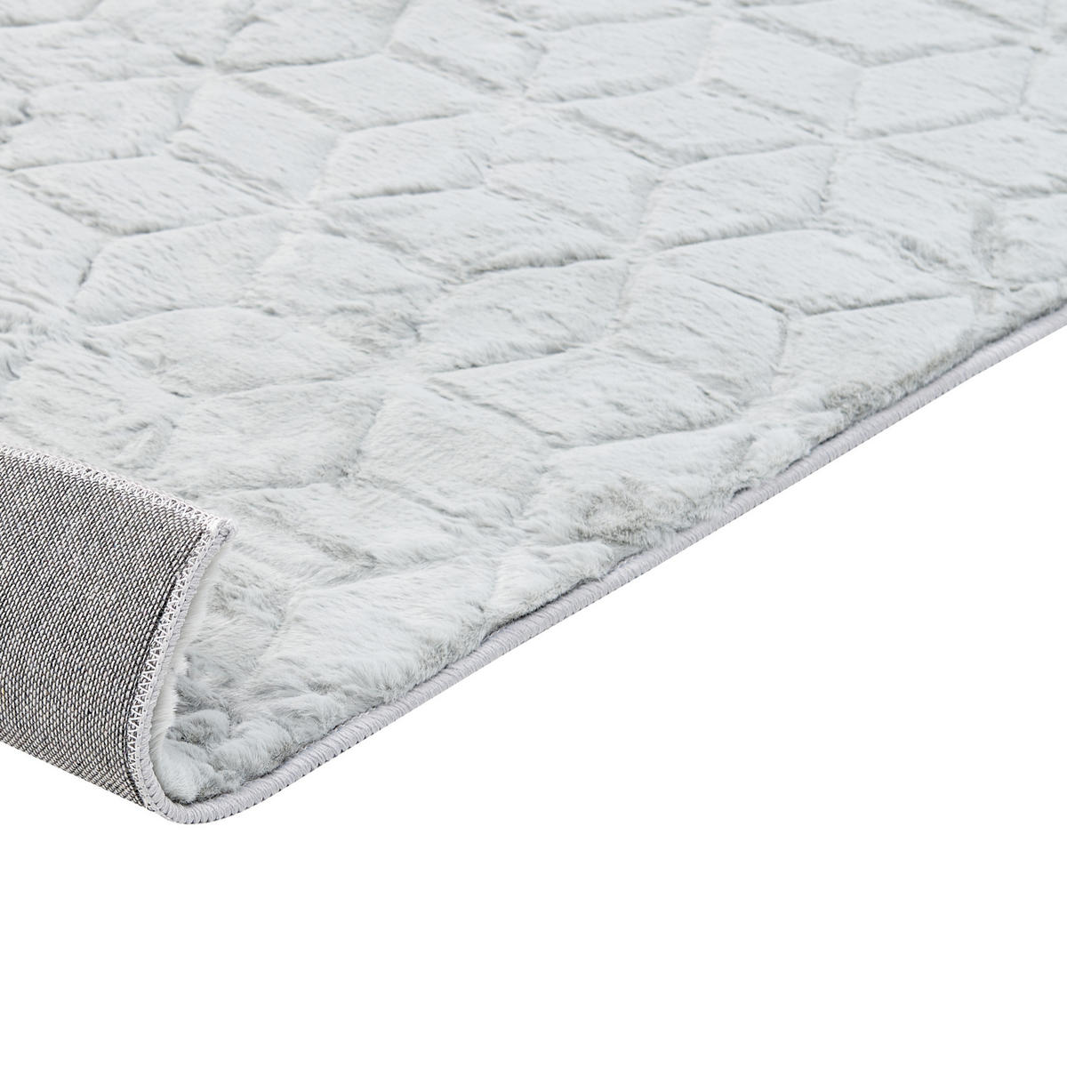 SHAGGY-KUNSTFELLTEPPICH Thatta 230/160 cm - Grau, Kunststoff (160/230cm) - Beliani