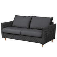 SCHLAFSOFA mit Matratze - Samt - Anthrazit/Buchefarben, Buchenholz/Textil (171/95/101cm) - home24
