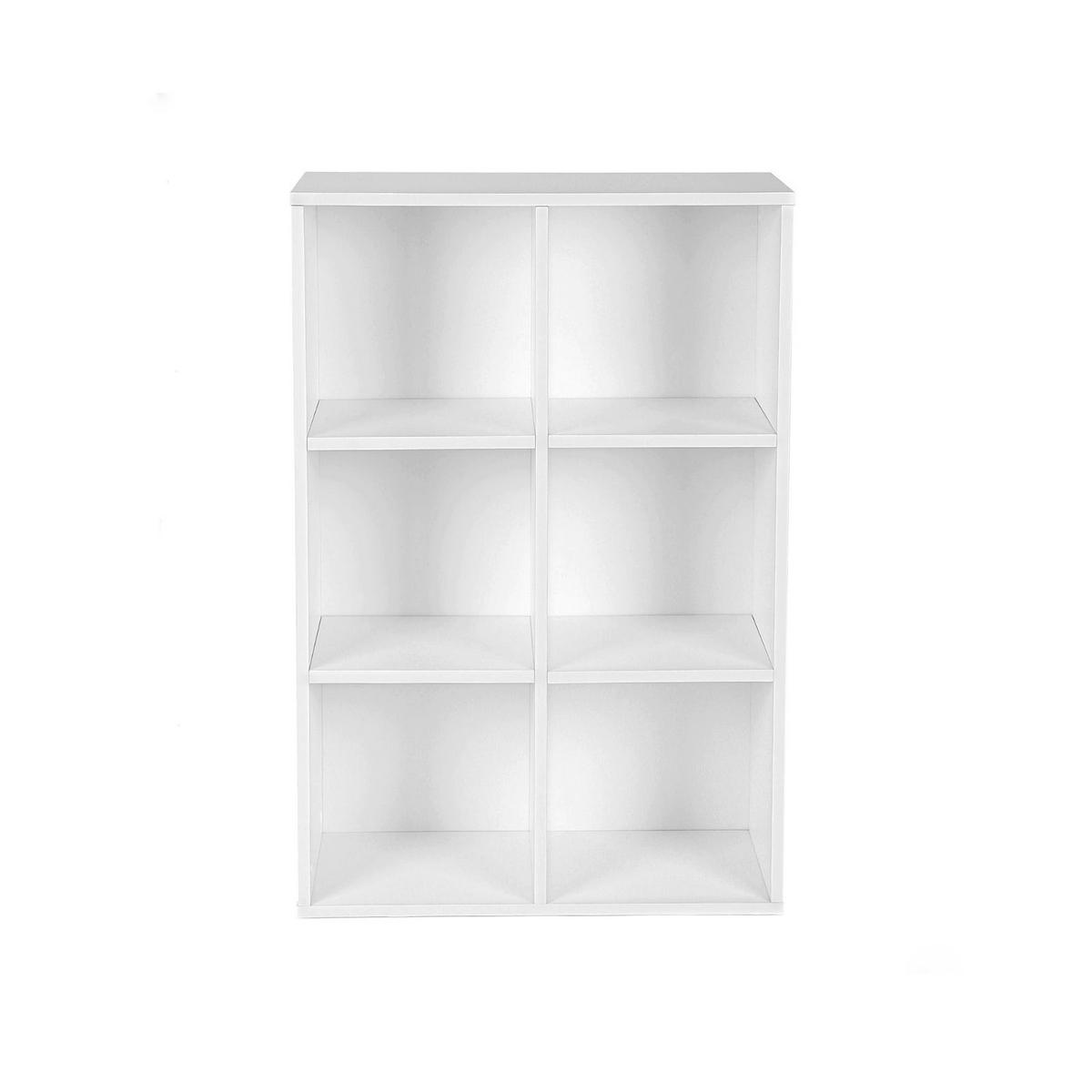 BÜCHERREGAL WÜRFELREGAL - Weiß, Holzwerkstoff (30/31/65.5cm) - Hansiro