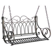 HÄNGEBANK mit Ketten Metall Braun 18688 - Braun, Metall (105/60/55cm) - DanDiBo