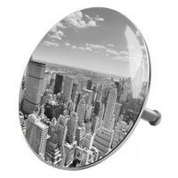 BADEWANNENSTÖPSEL Skyline New York - Grau, Metall (8/10/10cm) - Sanilo