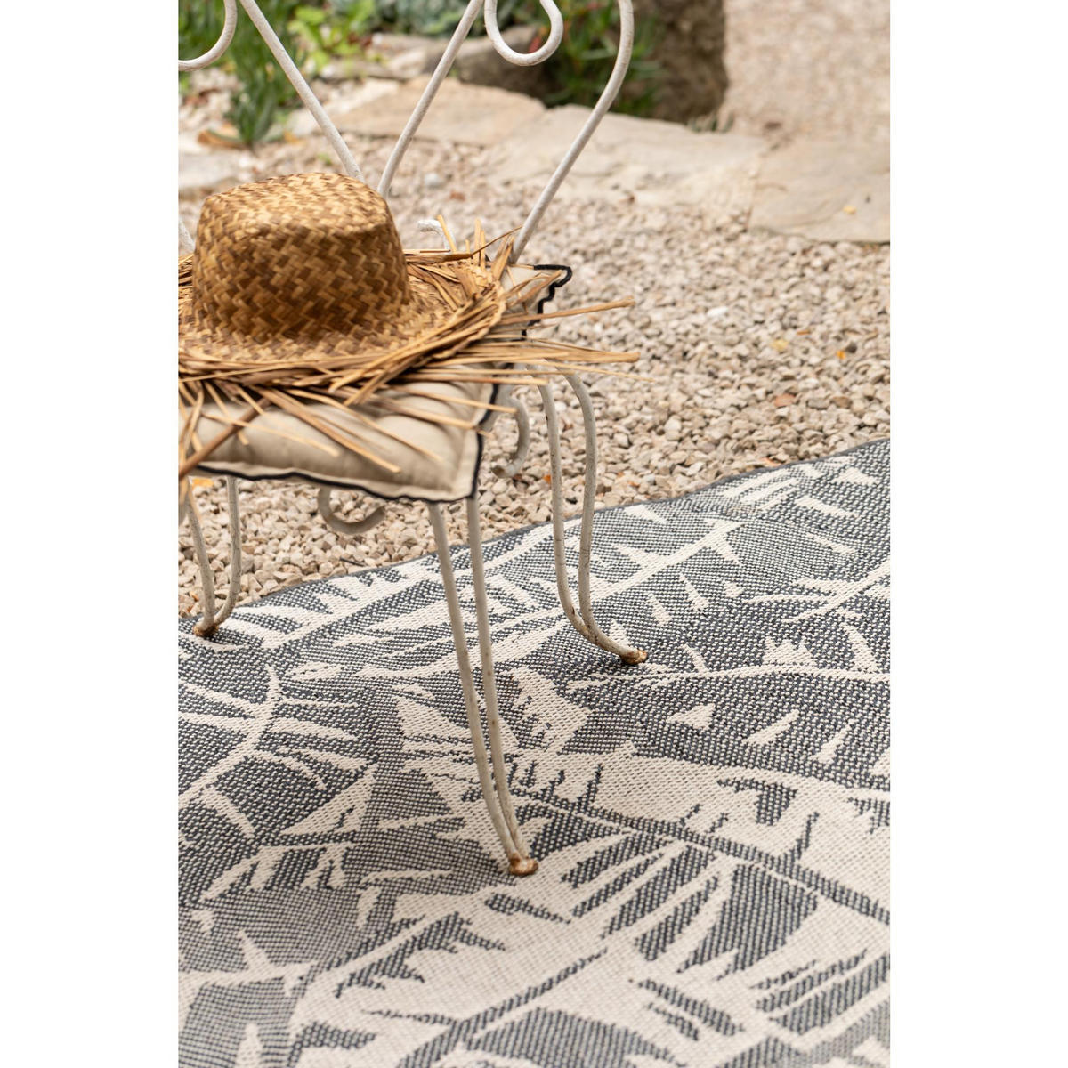 OUTDOOR-TEPPICH Amara petrolgrün 160 x 230 cm - Dunkelblau, Textil (160/230cm) - Vivaraise