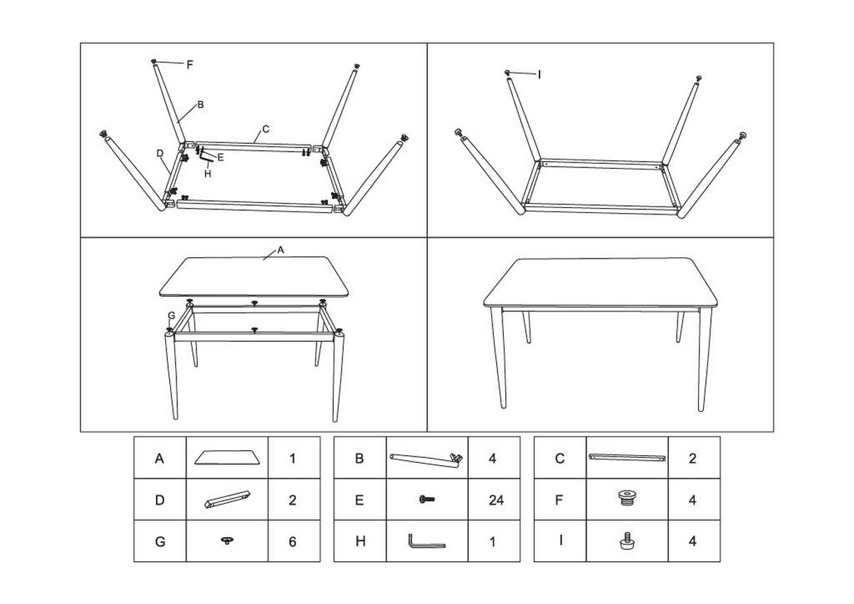 ESSTISCH Josh, schwarz und weiß, Metall und Keramik, 138 x 78 x 76 cm - Schwarz/Weiß, Keramik/Metall (78/138/76cm) - Mauro Ferretti