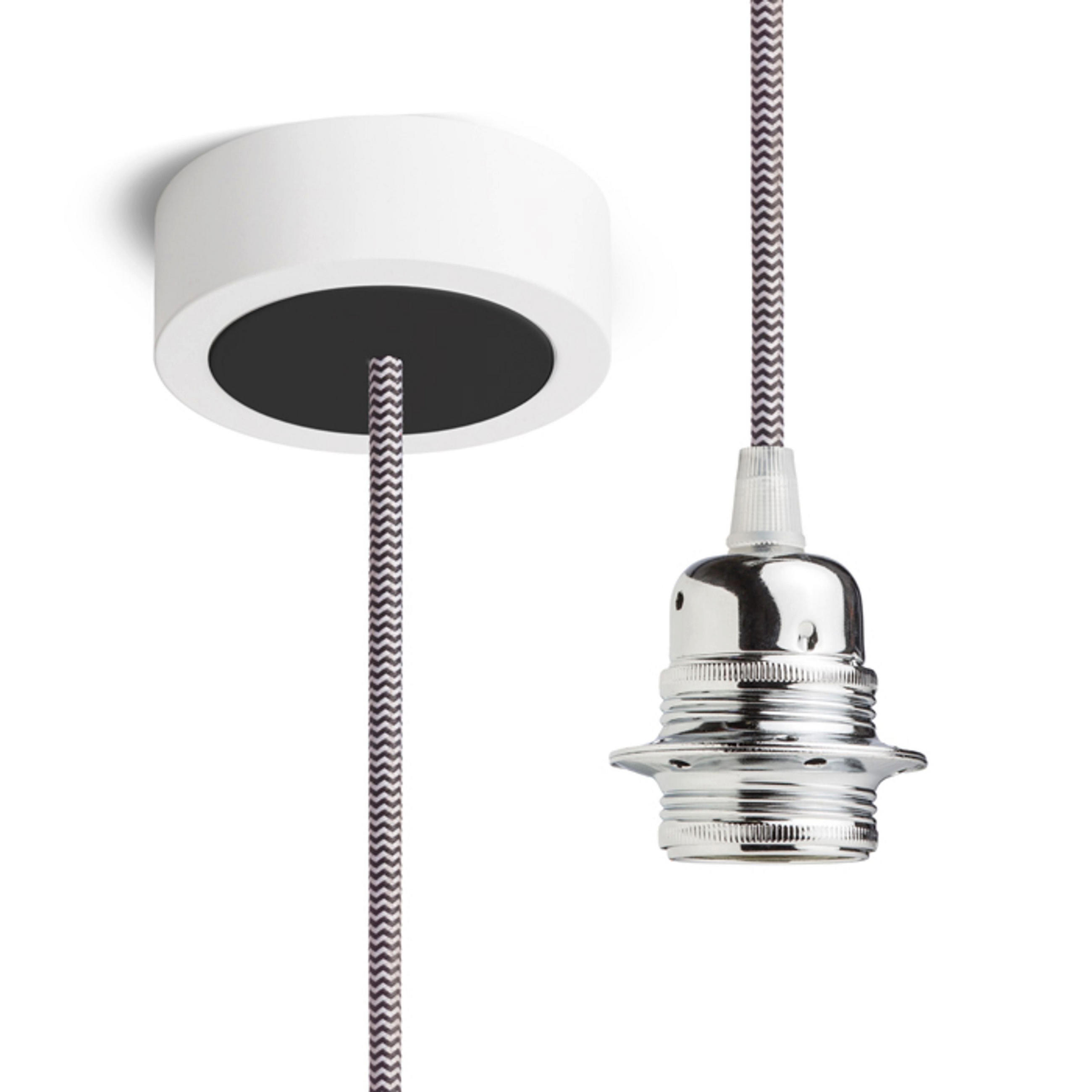 PENDELLEUCHTE HEX schwarz/Chrom 15 W - Schwarz, Metall (8/8/27cm) - Rendl