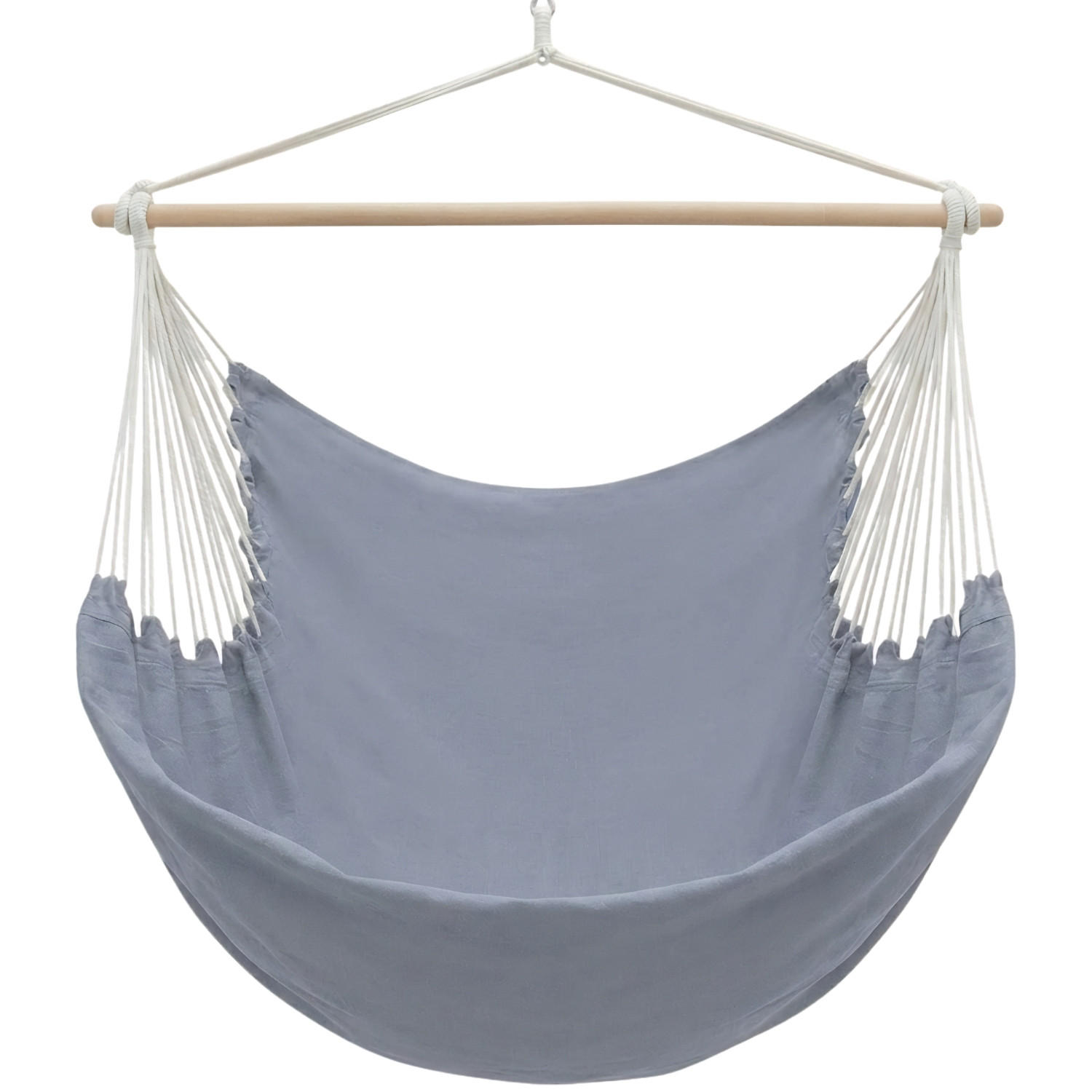 XXL HÄNGESESSEL 185/130 cm Belastbar bis 150 kg Grau - Grau, Textil (130/155/185cm) - Amanka