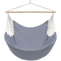 XXL HÄNGESESSEL 185/130 cm Belastbar bis 150 kg Grau - Grau, Textil (130/155/185cm) - Amanka