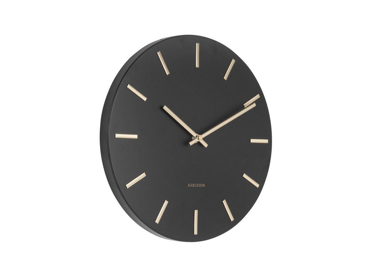 WANDUHR Charm Ø30 cm - Schwarz, Metall (30/30/3.5cm) - Karlsson