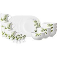 FRÜHSTÜCKSSERVICE Evora weiß-grün 24er Set - Weiß/Grün, Keramik (2/2/2cm) - Ritzenhoff Breker