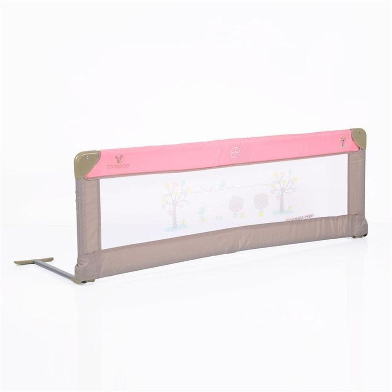 BETTSCHUTZGITTER 130 x 43,5 cm rosa Bettgitter, für zuhause und unterwegs, Polyester, meisten Betten - Braun, Metall (44/130cm) - Cangaroo
