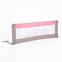 BETTSCHUTZGITTER 130 x 43,5 cm rosa Bettgitter, für zuhause und unterwegs, Polyester, meisten Betten - Braun, Metall (44/130cm) - Cangaroo