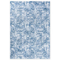 TEPPICH Blau Modern Geometrisch - Rechteckig Abstrakt - 200 x 300 cm - Blau/Creme, Textil (200/300cm) - Mazovia