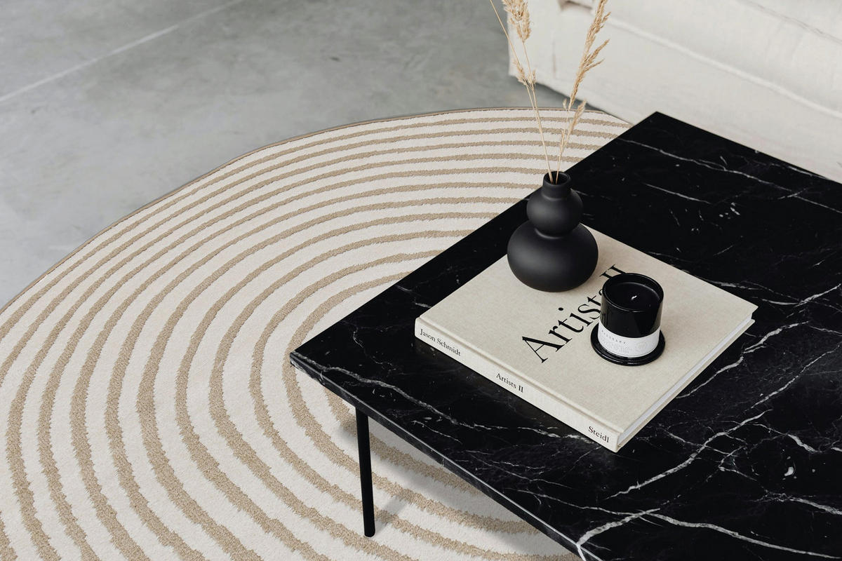 TEPPICH sehr weich mit Relief-Effekt beige - Beige, Textil (160/230cm) - AFK Living