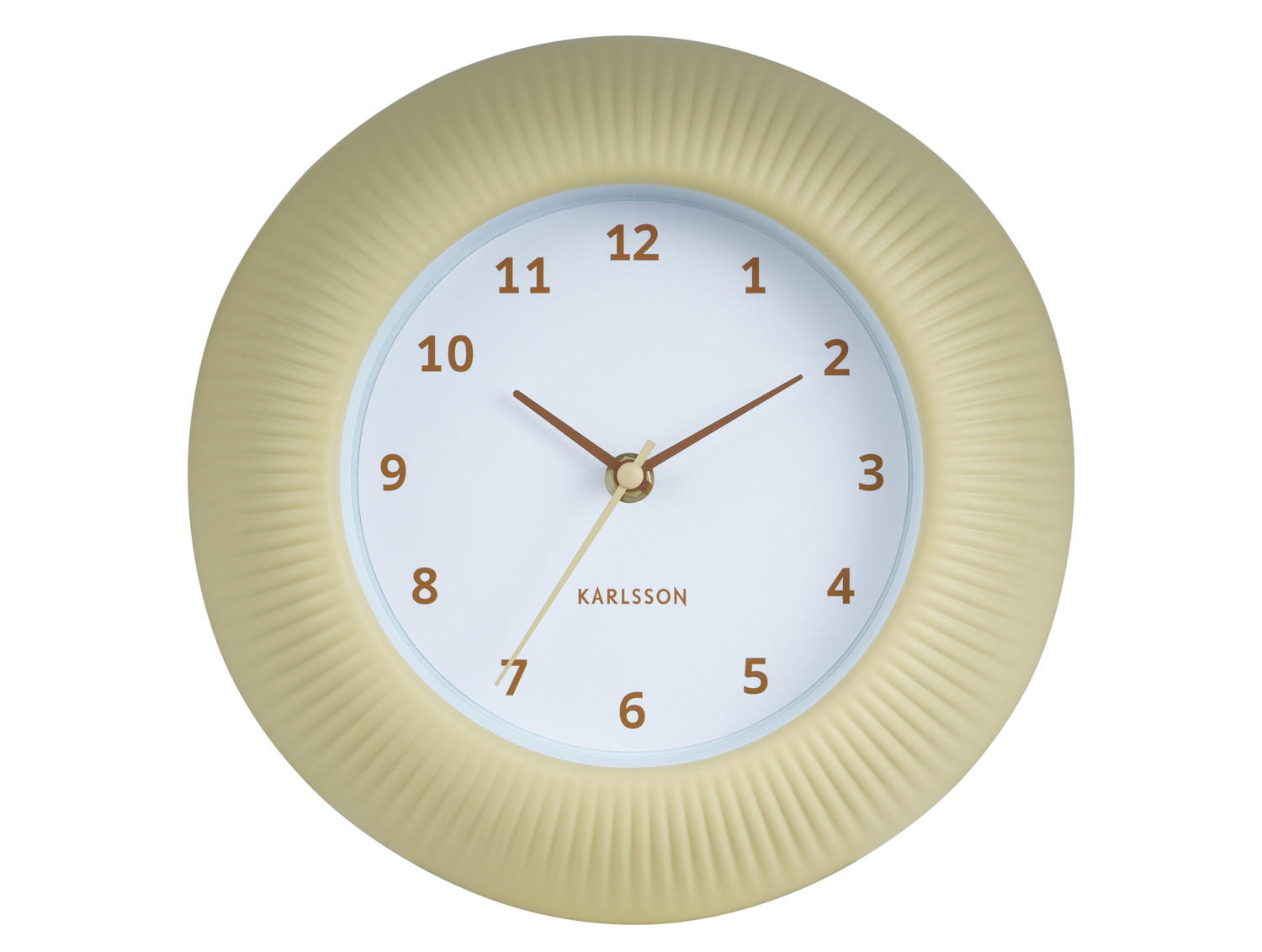 Karlsson Wanduhr Gelb 25x4.5x25 cm
