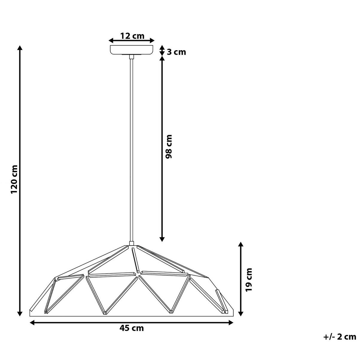 HÄNGELEUCHTE Senia 45/45/120 cm - Pink, Metall (45/45/120cm) - Beliani