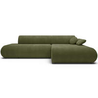 ECKSOFA Armone Olivgrün Chenille - Schwarz/Olivgrün, Kunststoff/Textil (173.5/286cm) - Selsey