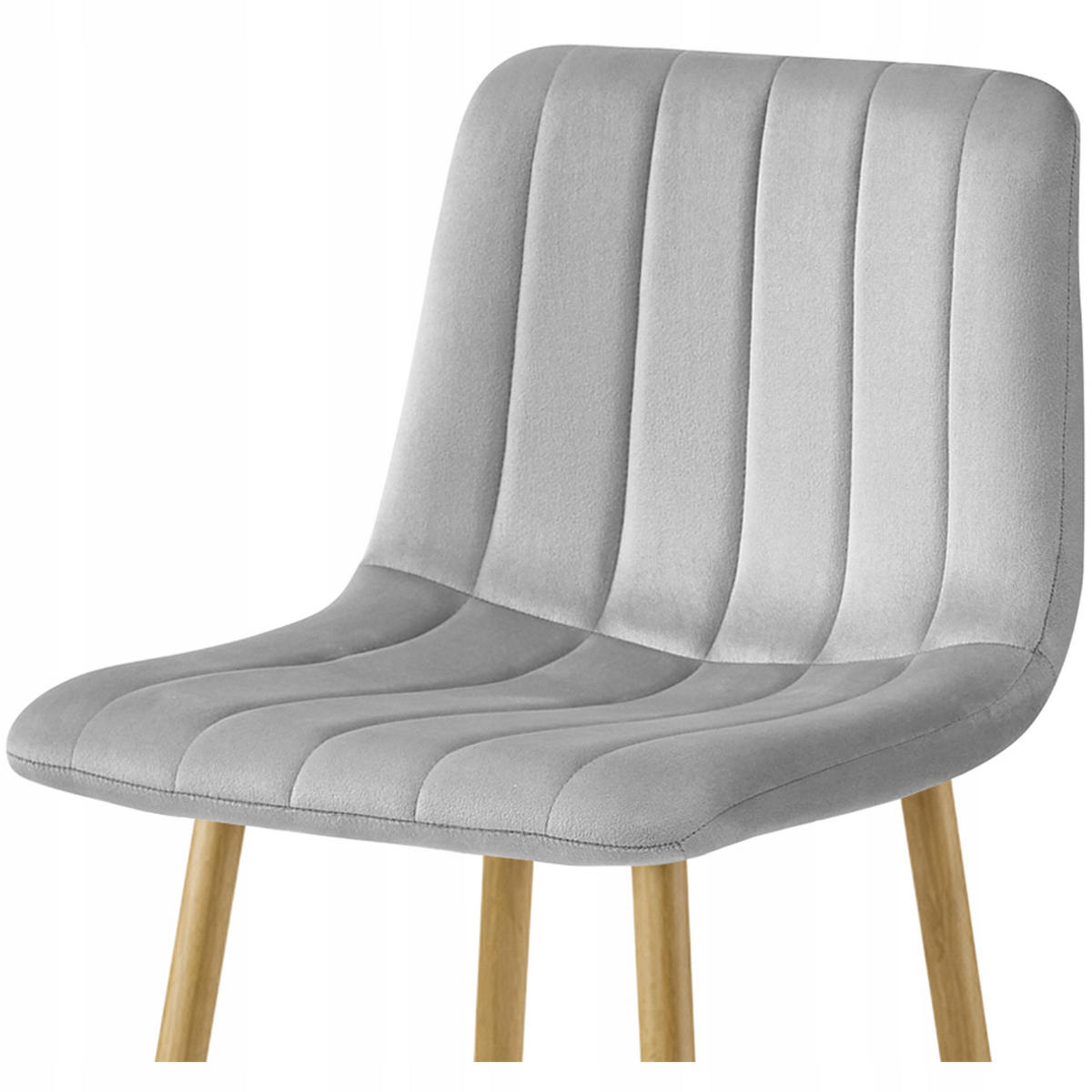 BARHOCKER 2 Stück Hellgrau 43x49 cm POZZA Ergonomisches Sitzkissen - Hellgrau/Grau, Metall (43/56/49cm)