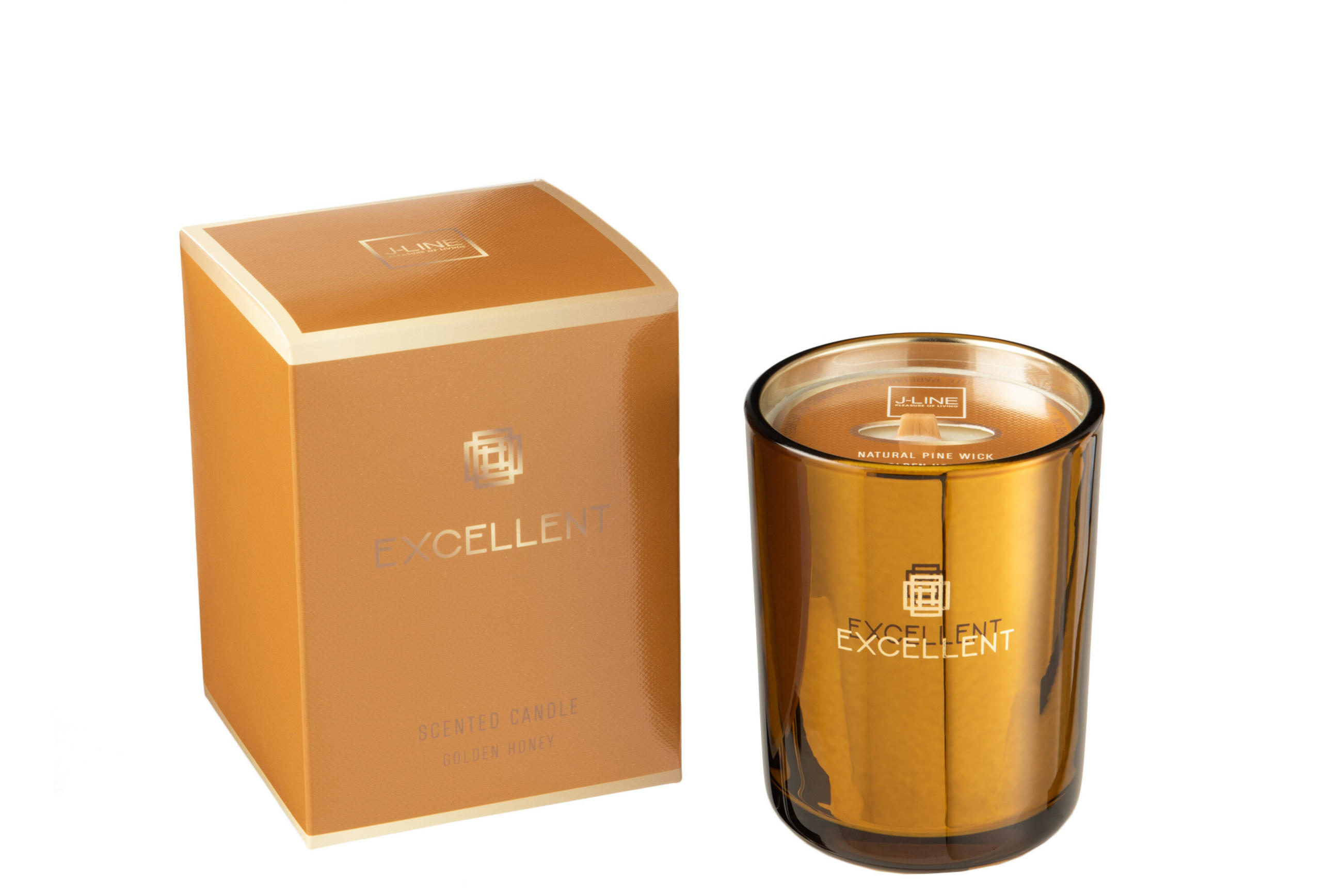 DUFTKERZE EXCELLENT - Glas - Gelb - S - 50 Std. - Gelb, Glas (8/10.5cm) - J-Line
