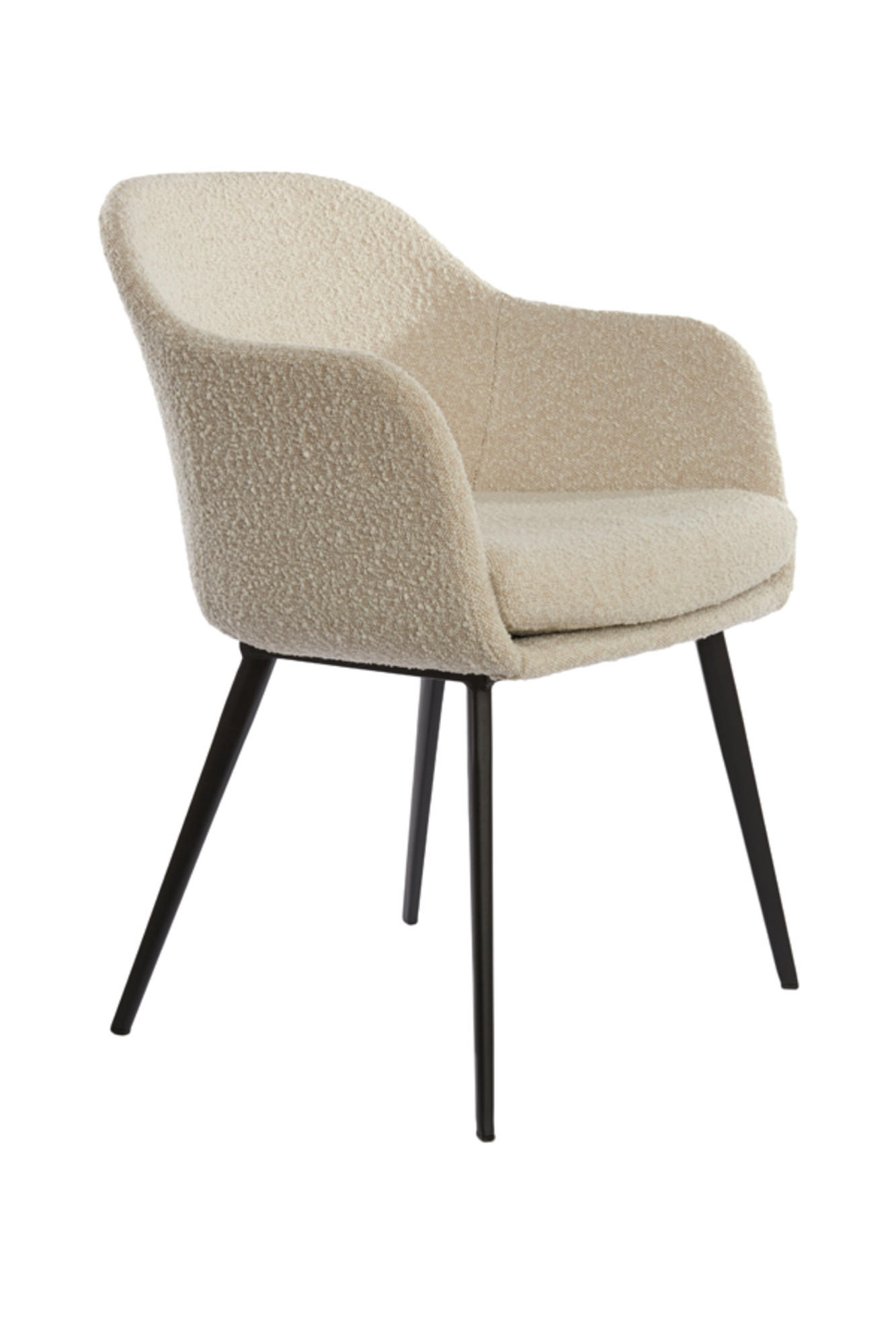 ESSZIMMERSTUHL Leone Braun 59/58,5/82 cm - Weiß, Textil (58.5/82/59cm) - Light & Living