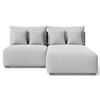 ECKSOFA Ronni Bouclé-Stoff Grau Rechts - Grau, Holz/Textil (206/190cm) - Graingold