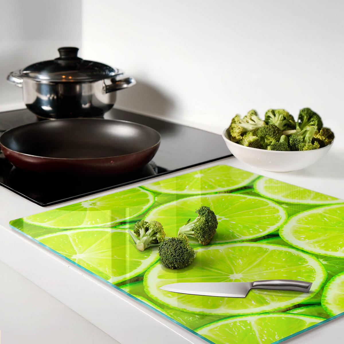 GLASPLATTE 60x52 cm Limes - Grün, Glas (60/0.4/52cm) - TULUP