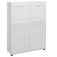 SCHUHSCHRANK Malabo-129 - Weiß, Holzwerkstoff (90/120/36cm) - Lomado