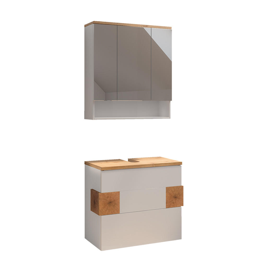 BADRUMSM&Ouml;BELSET Eden, Vit h&ouml;gblank, 2 delar Vit h&ouml;gglans 64.5/70/37 cm