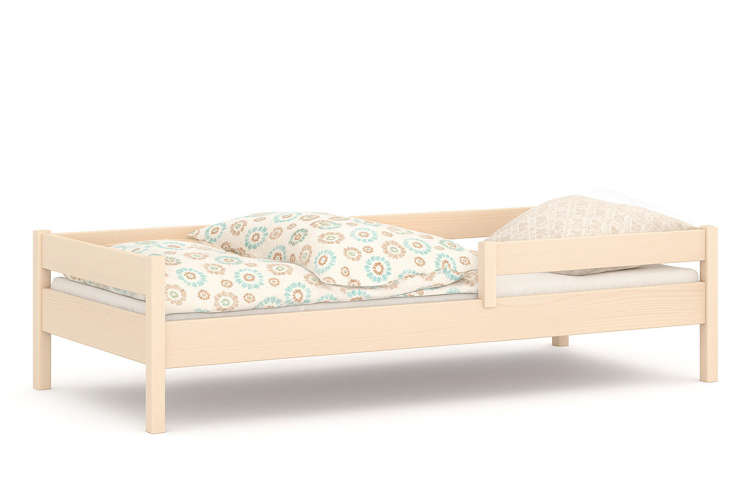 KINDERBETT Mix 160x80 naturweiß - Weiß, Holzwerkstoff (80/160cm) - LUKDOM