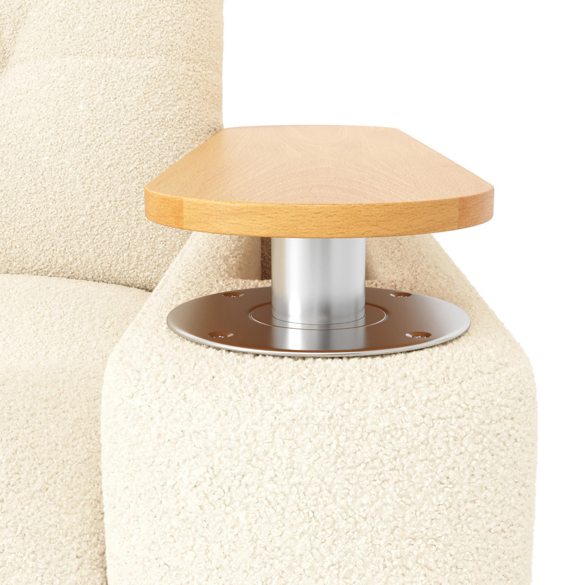 SOFA modular mit Stauraum 207,5 x 80 x 87 cm Teddy Beige - Beige, Kunststoff (207.5/87/80cm) - Meubliv