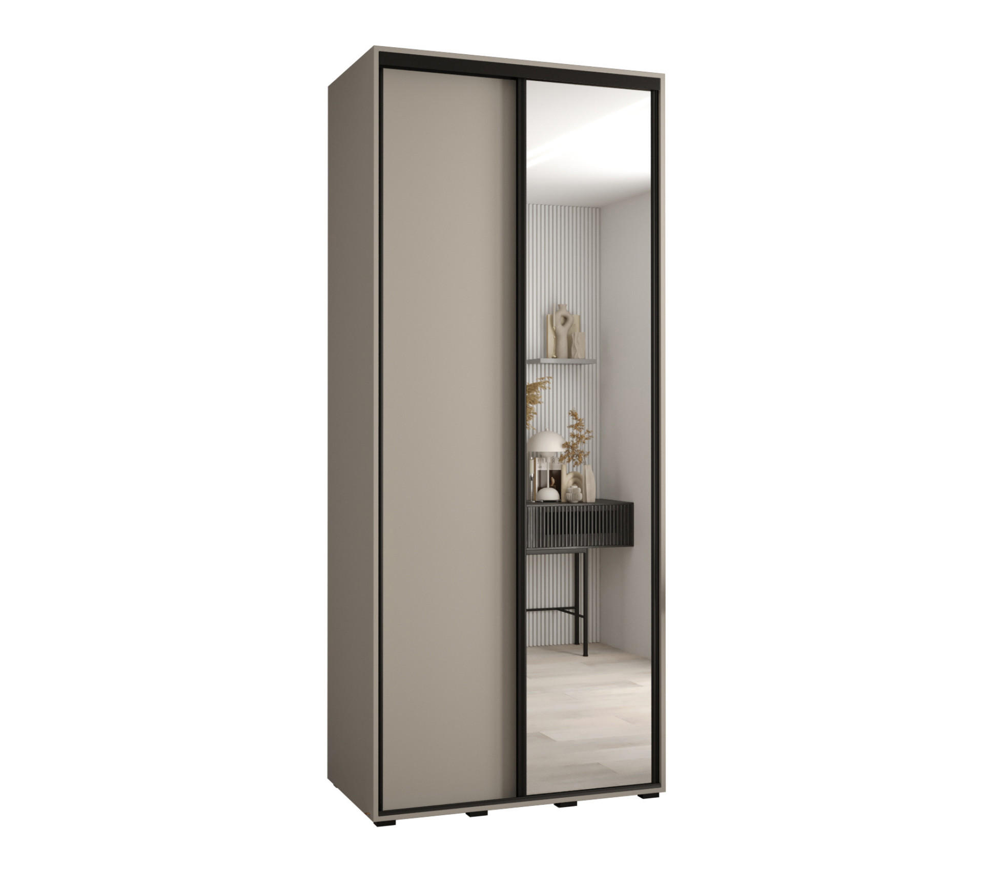 Möbel Kryspol Schwebetürenschrank Kaschmir 120x235.2x60 cm