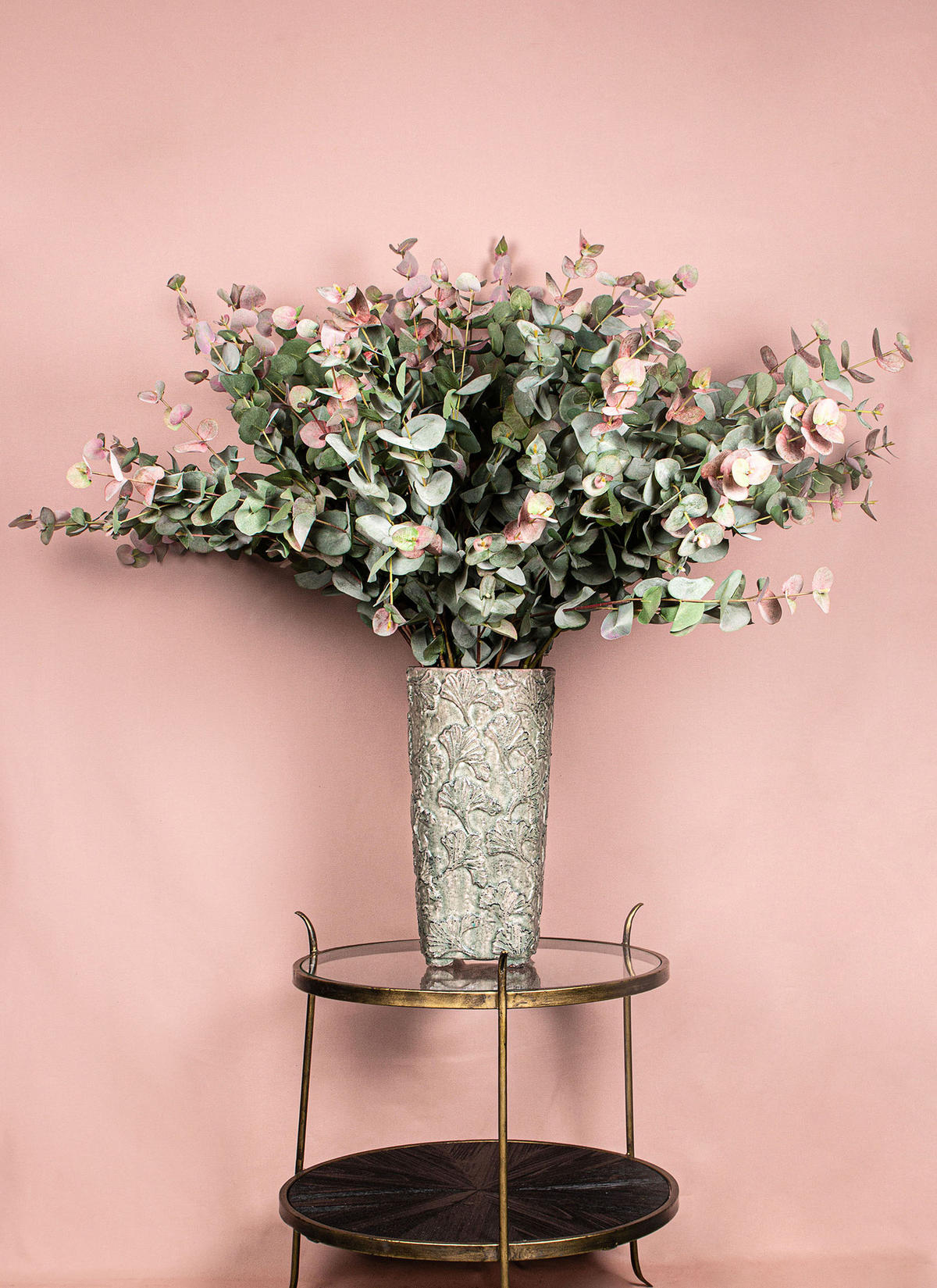 KUNSTBLATT Leaves Rosa 64/28/101cm - Pink, Kunststoff (28/101/64cm) - PTMD Collection