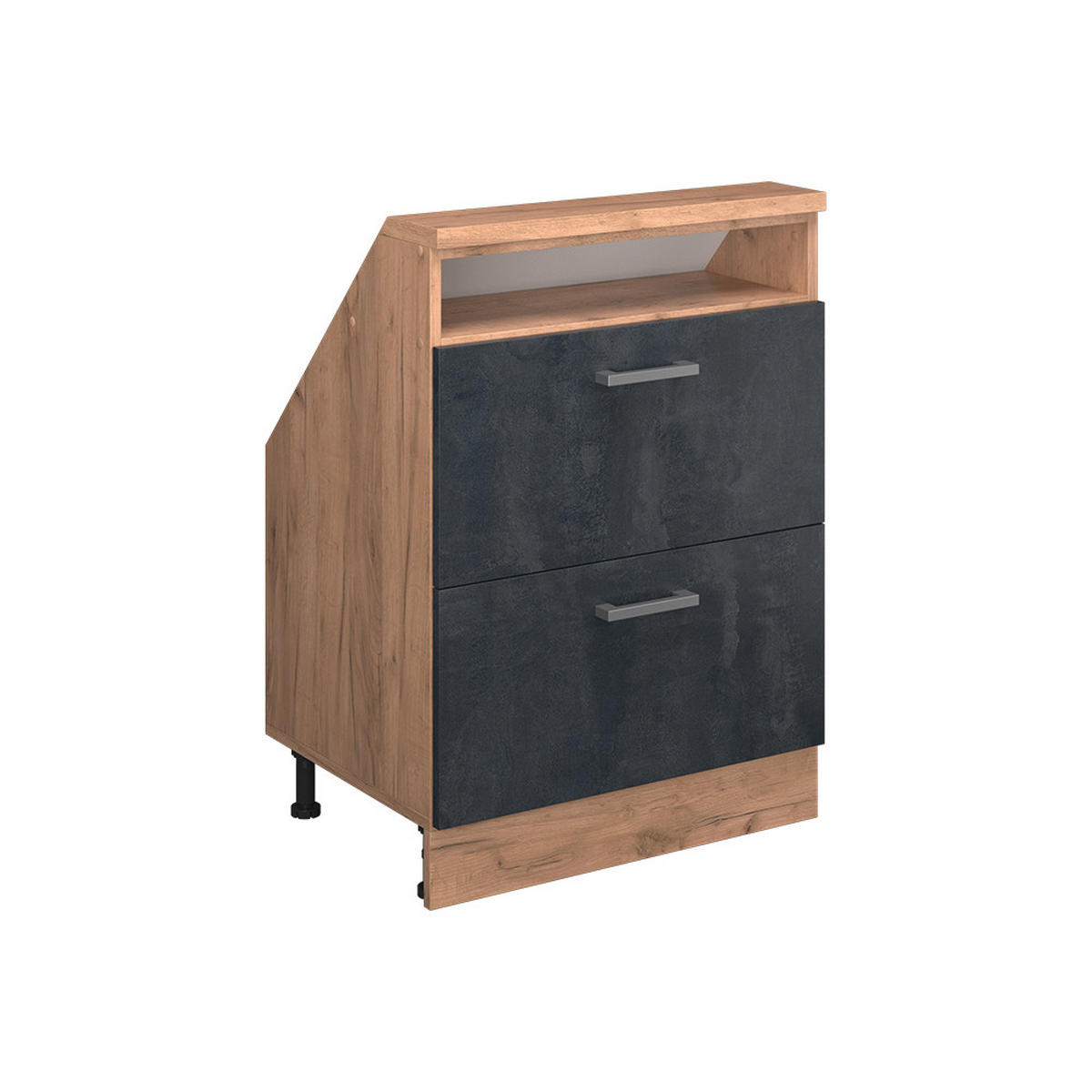 ŠIKMÁ SKŘÍŇ Rion Černý beton/zlatý dub - medově dubová/černá, kompozitní dřevo (60/81.6/46cm) - Vicco