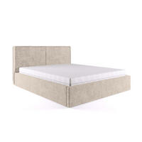 POLSTERBETT mit Bettkasten Birkum 160x200 cm, Beige - Beige, Textil (160/200cm) - Meblito