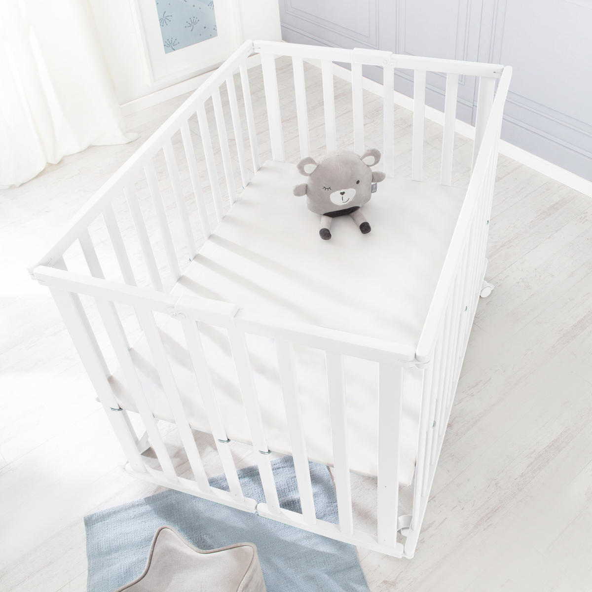 LAUFGITTER KLAPPBAR weiß - Weiß, Holzwerkstoff (74/72.5/100cm) - Roba