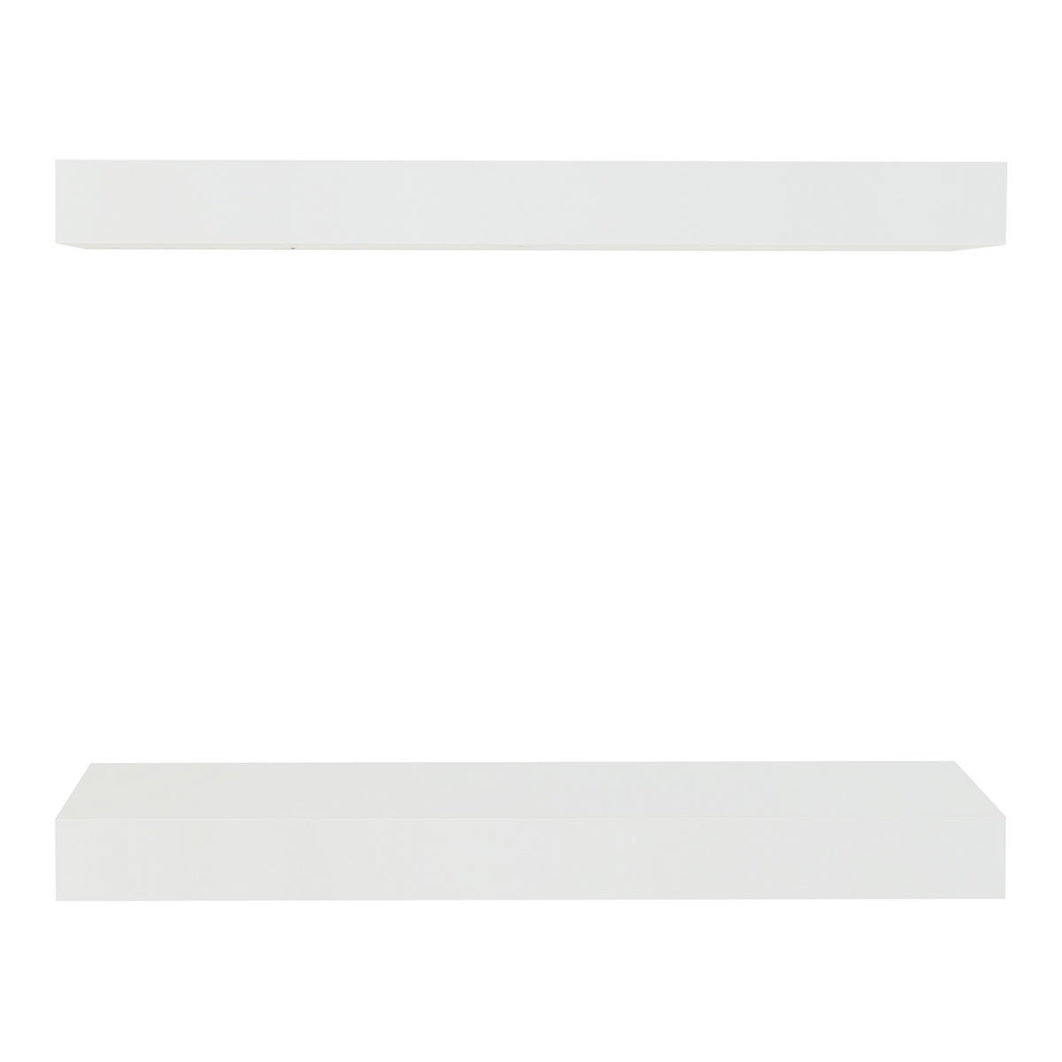 WANDREGAL-SET 2 TLG. Stranda - Weiß, Holzwerkstoff/Metall (40/4/40cm) - [en.casa]