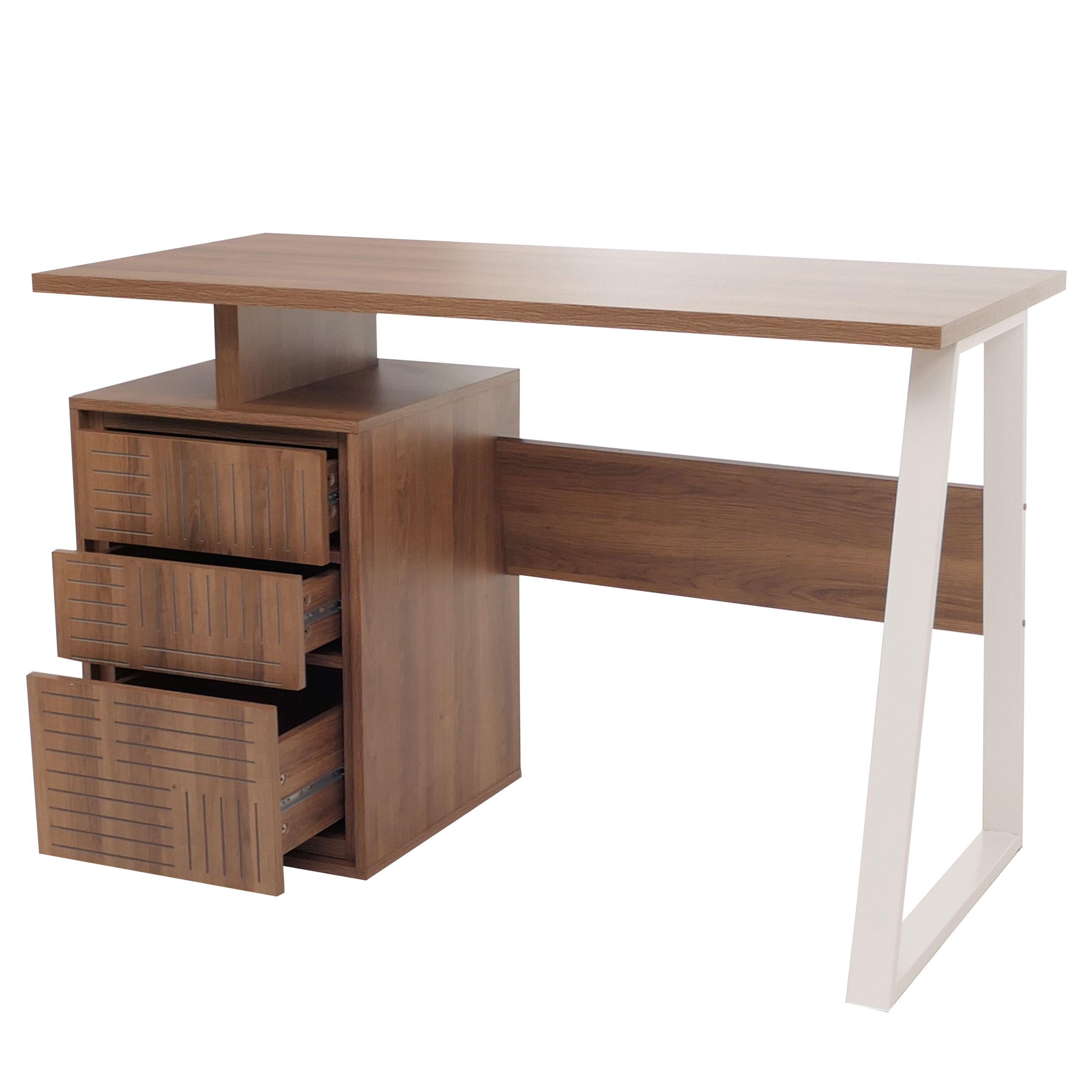 SCHREIBTISCH quadratisch Braun - Braun, Holz (58/118/77cm) - MCW