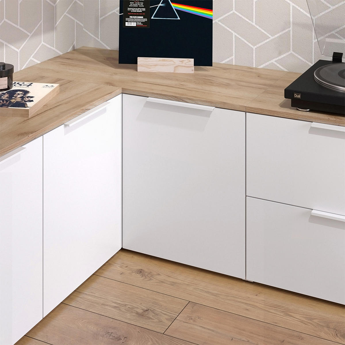 Weiß/Sonoma Eiche, Holzwerkstoff (80/50/40cm) - Vicco