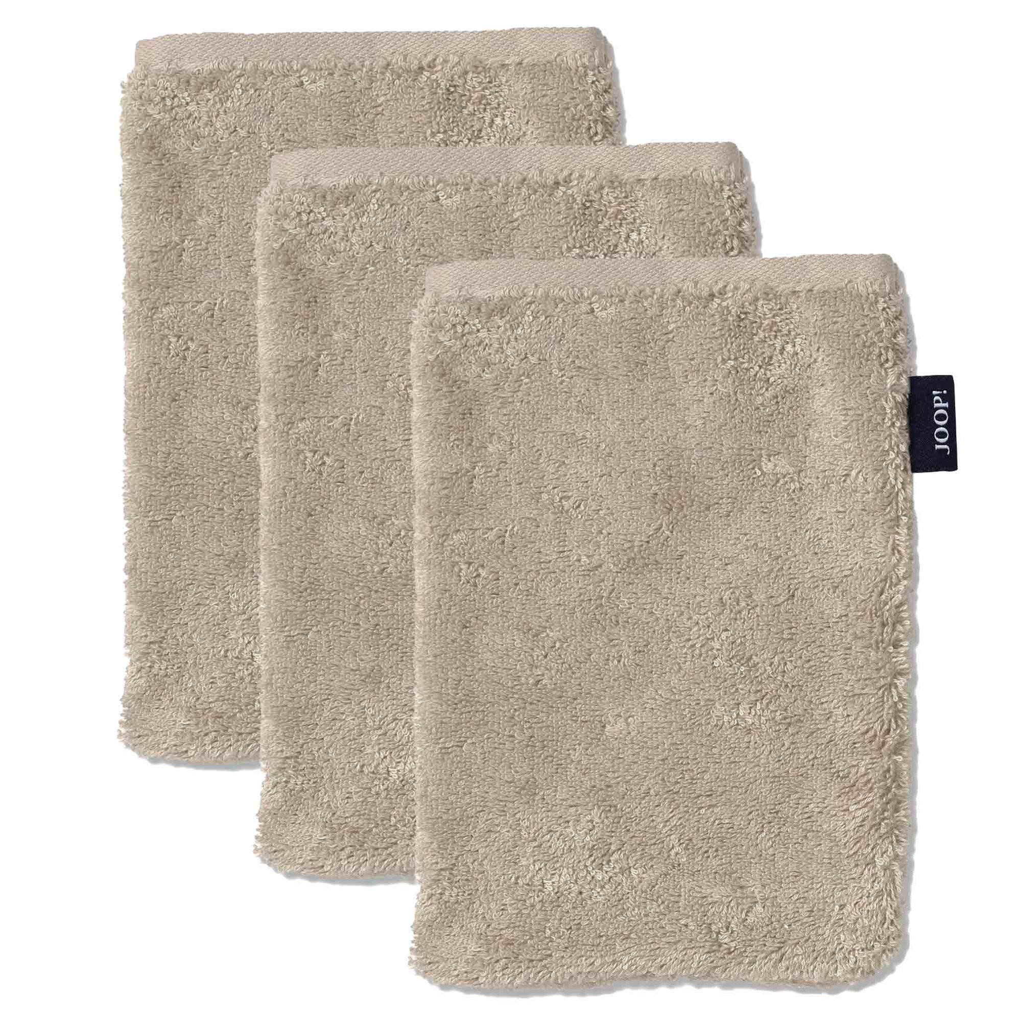 WASCHLAPPEN Unisex Doubleface Beige 3er Pack Baumwolle - Beige, Textil (16/22cm) - Joop!