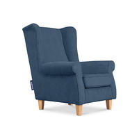 OHRENSESSEL MILES Kord-Bezug Petfriendly, dunkelblau - Dunkelblau, Holzwerkstoff/Buchenholz (82/105/97cm) - KONSIMO®