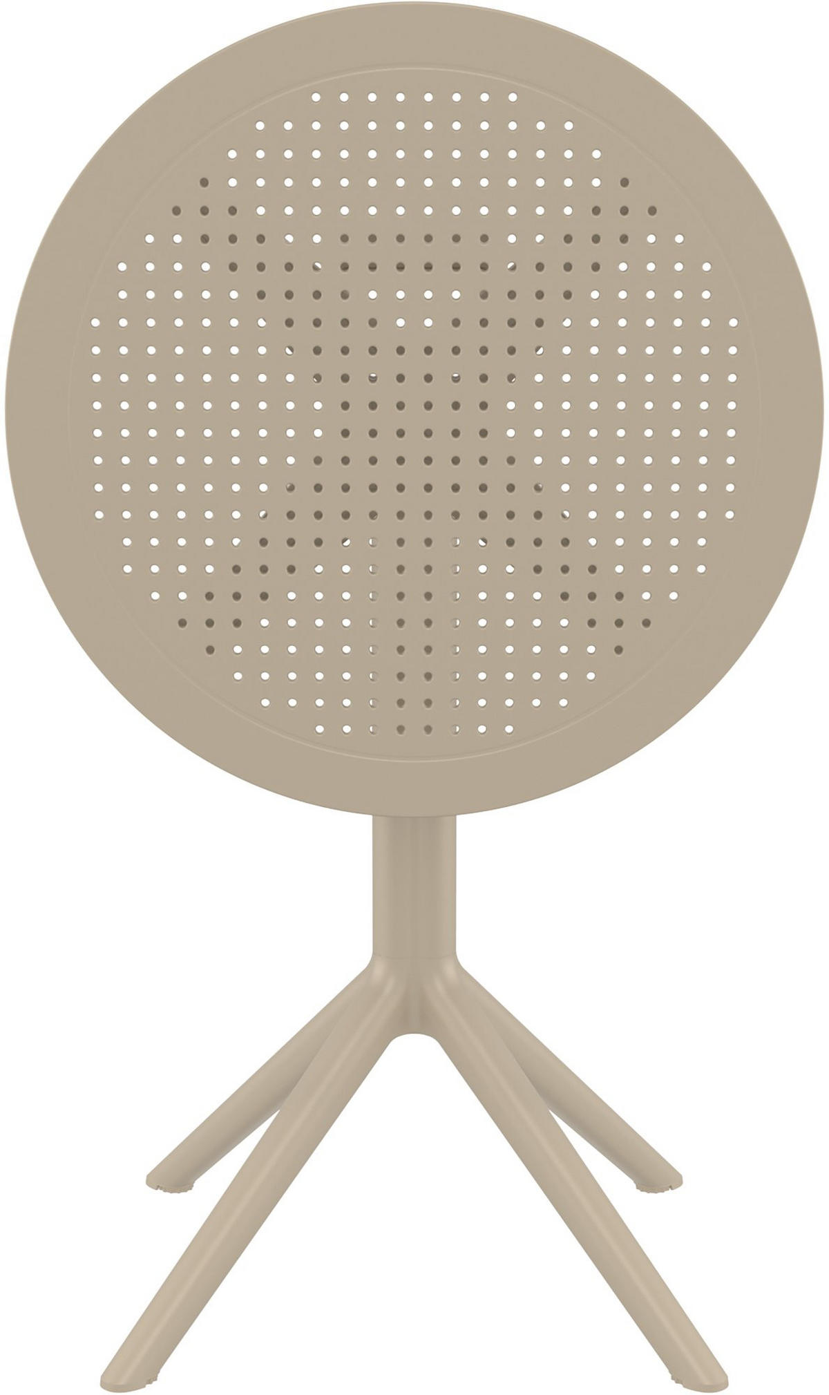 GARTENTISCH rund Kunststoff taupe - Taupe, Kunststoff (60/60/74cm) - CLP