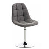 DREHSTUHL Stoff hellgrau - Chromfarben/Hellgrau, Textil/Metall (48/84/52cm) - CLP