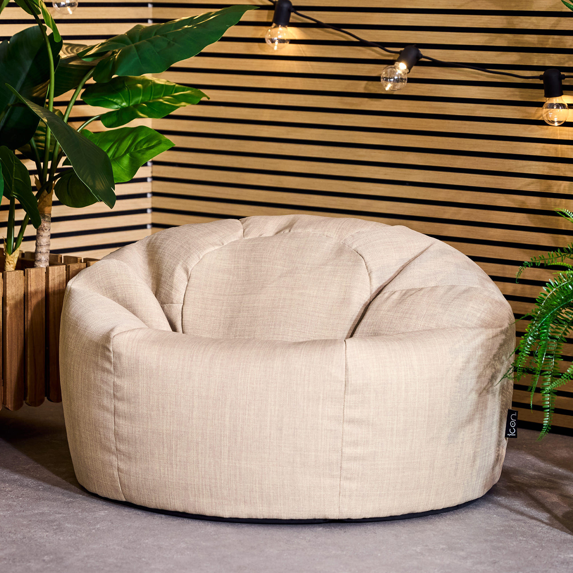 Thumbnail - icon Sitzsack, Beige, Textil, 200 L, 1-Sitzer, Füllung: EPS Mikroperlen, Rund, 85x50x85 cm, Hergestellt in Deutschland, ...