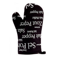 KÜCHENHANDSCHUH Sel & Poivre schwarz 18 x 28 cm - Schwarz, Textil (28/18cm) - Winkler