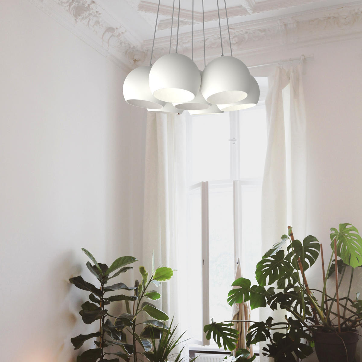 HÄNGELEUCHTE - Weiß, Metall (25/25/20cm) - Lumicom